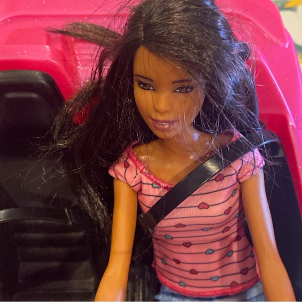 ๐ Mattel Barbie Convertible Pink Push Car (DVX59) Doll Car, Doll, Accessory Kit - Picture 7 of 13